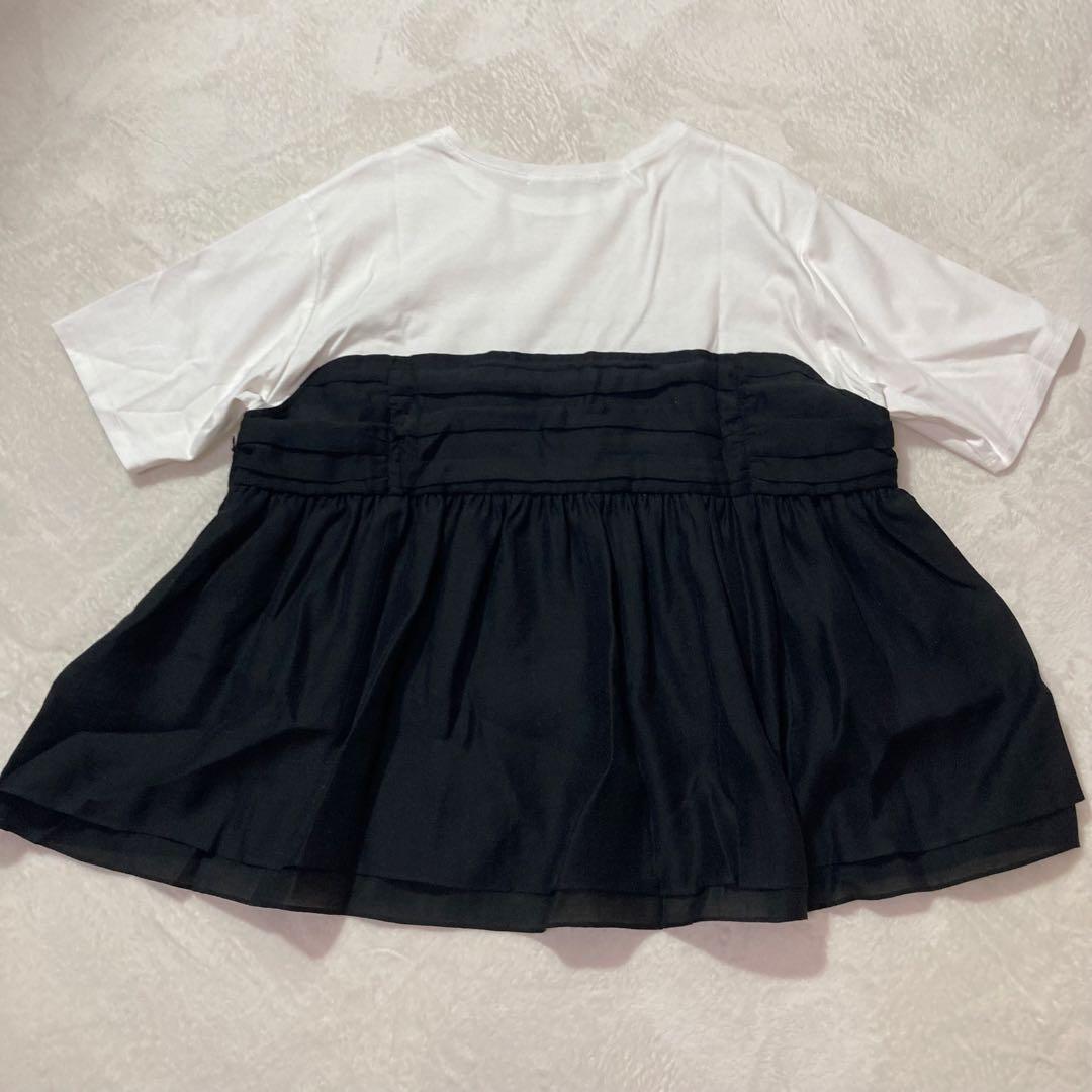 ひー様　試着のみ　2025 23区　46 オーガンジービスチェコンビ カットソー