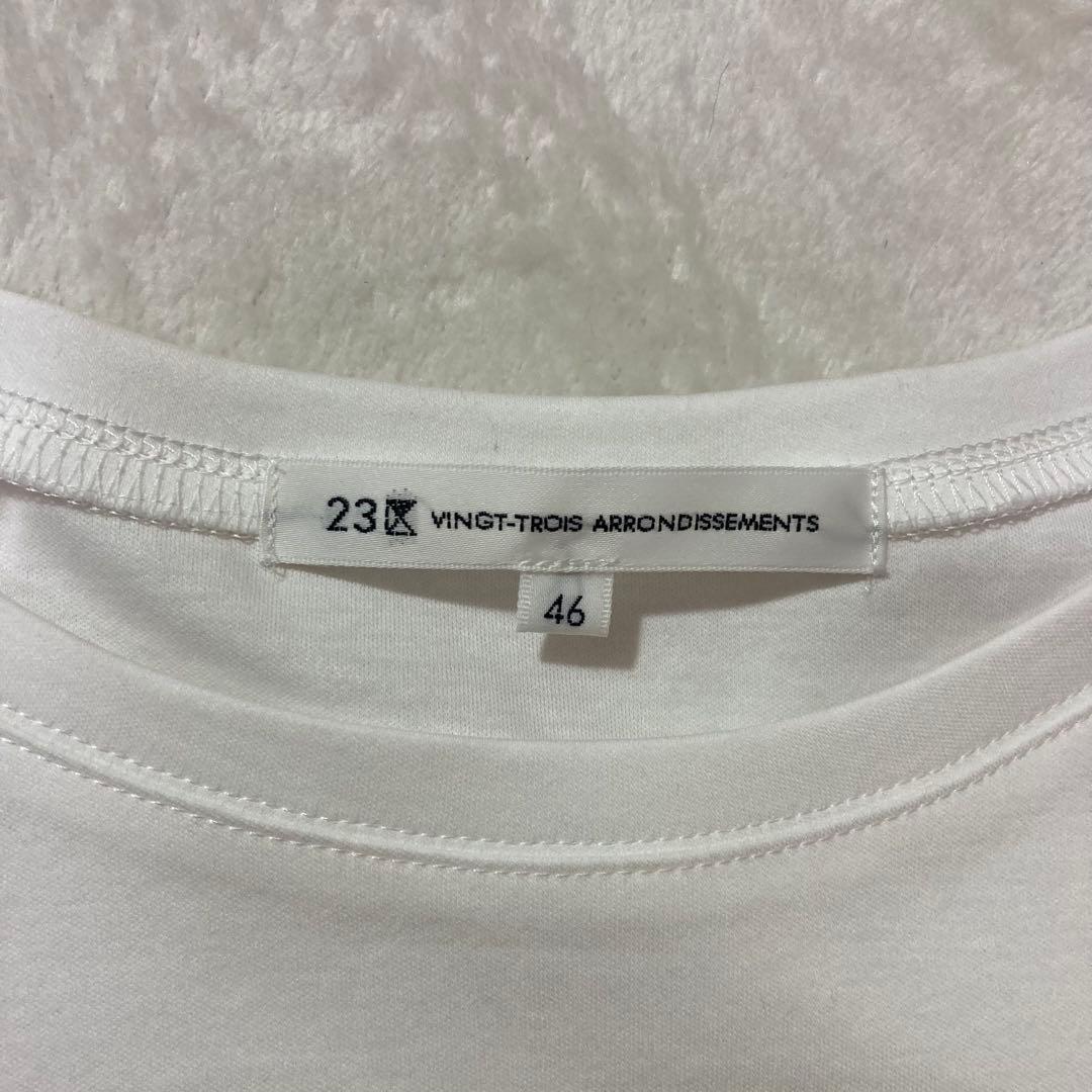 ひー様　試着のみ　2025 23区　46 オーガンジービスチェコンビ カットソー