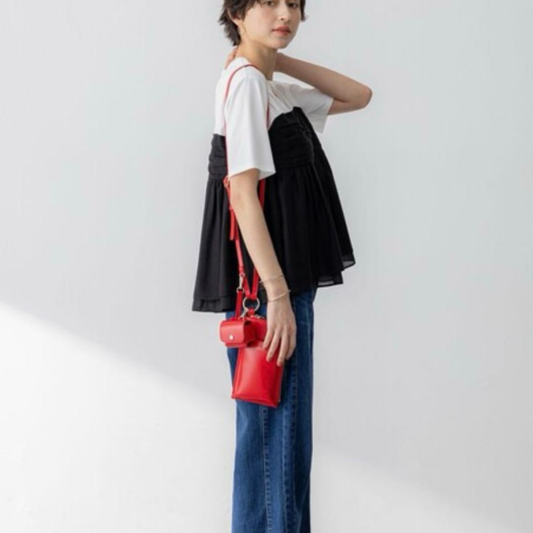 ひー様　試着のみ　2025 23区　46 オーガンジービスチェコンビ カットソー