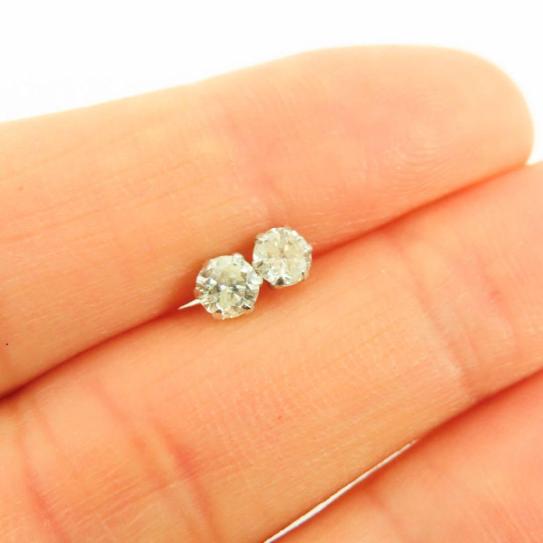 ワ*イ様 【本物保証】Pt900 天然ダイヤモンド ピアス｜片方0.2刻印＆0.