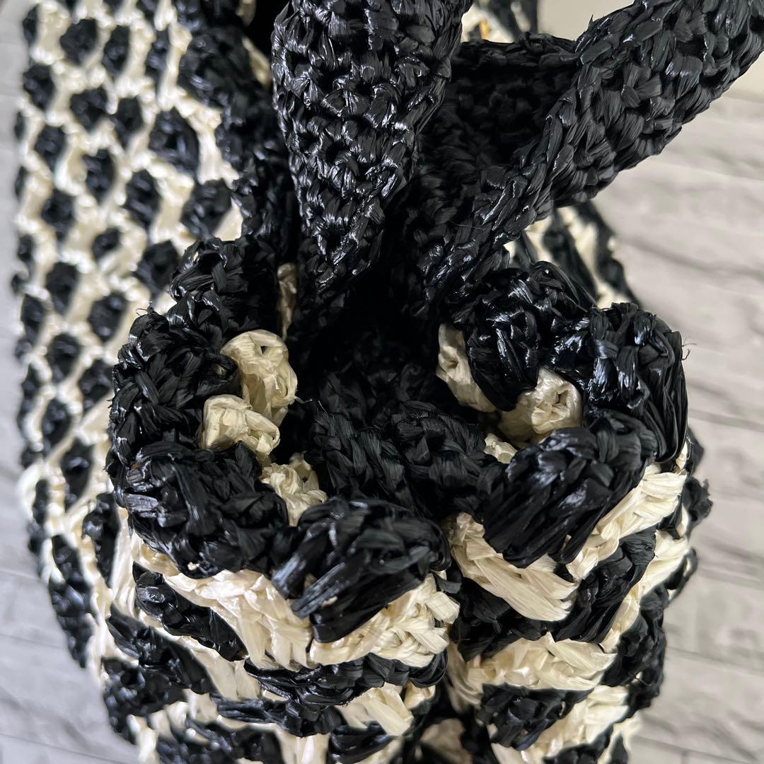 PRADA プラダ ラフィア クロケット カナパ トートバッグ