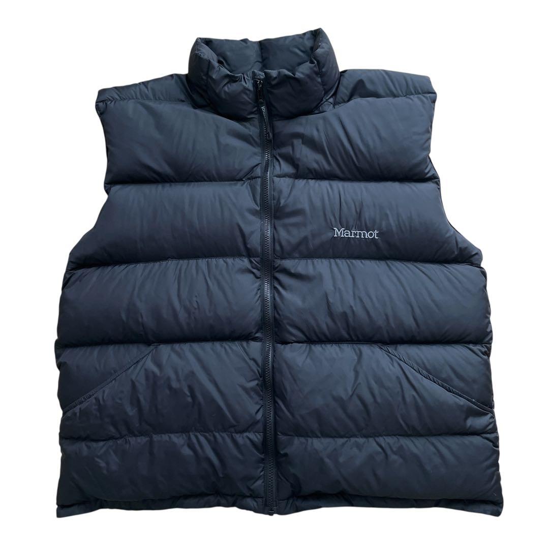 美品 90s ビンテージ MRMOT ダウンベスト ブラック L 刺繍ロゴ