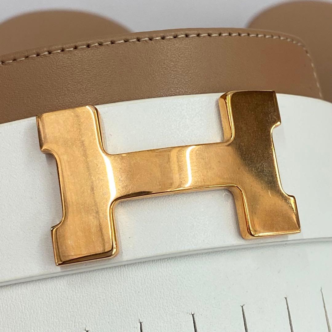 エルメス サンダル 《 コラリア 》 白 ゴールド 37 24cm程度 未使用