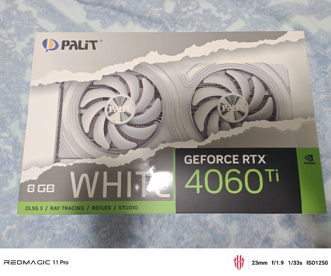 nvidia PALIT GeForce RTX 4060Ti 8GB 白