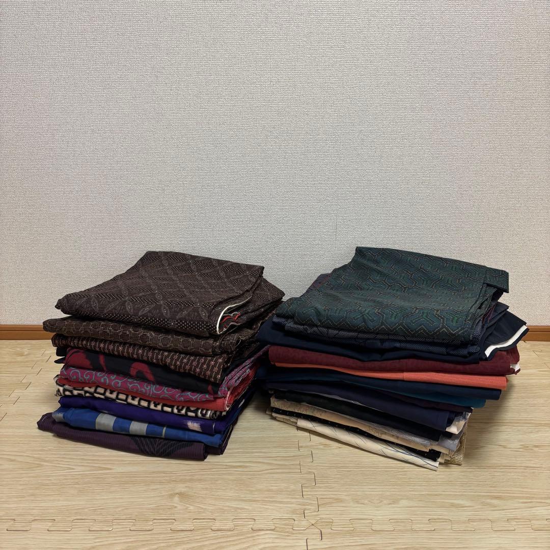 ✨ 新商品【おまとめ着物】 単衣 大島紬袷 袋帯 半幅帯 足袋 No.4-1