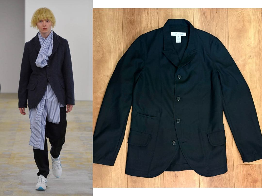 COMME des GARCONS SHIRT ピークドラペルジャケット