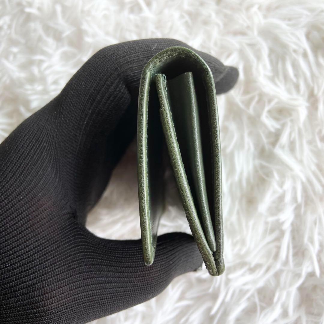 未使用級　エンダースキーマ　名刺入れ　カードケース　オールレザー　グリーン