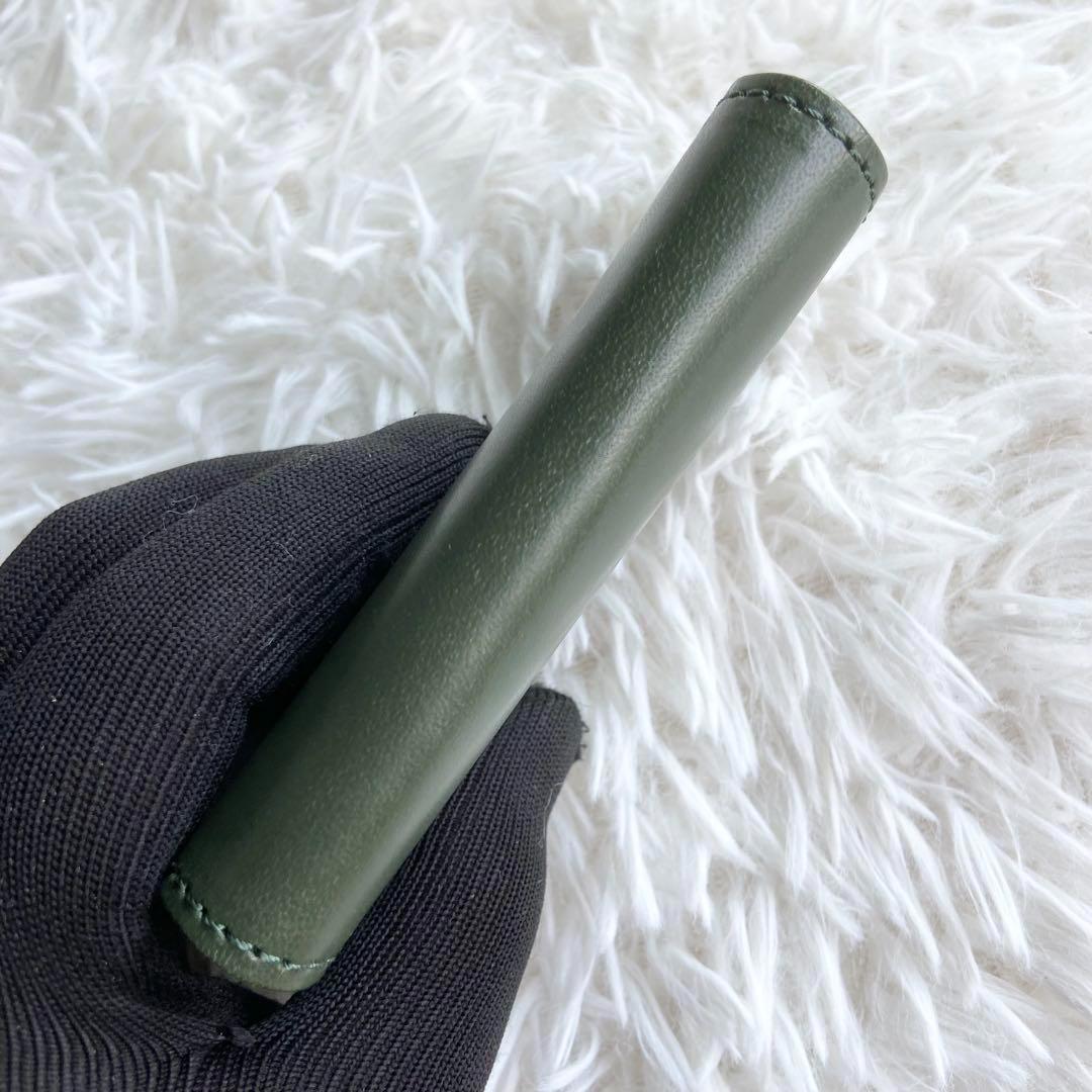 未使用級　エンダースキーマ　名刺入れ　カードケース　オールレザー　グリーン