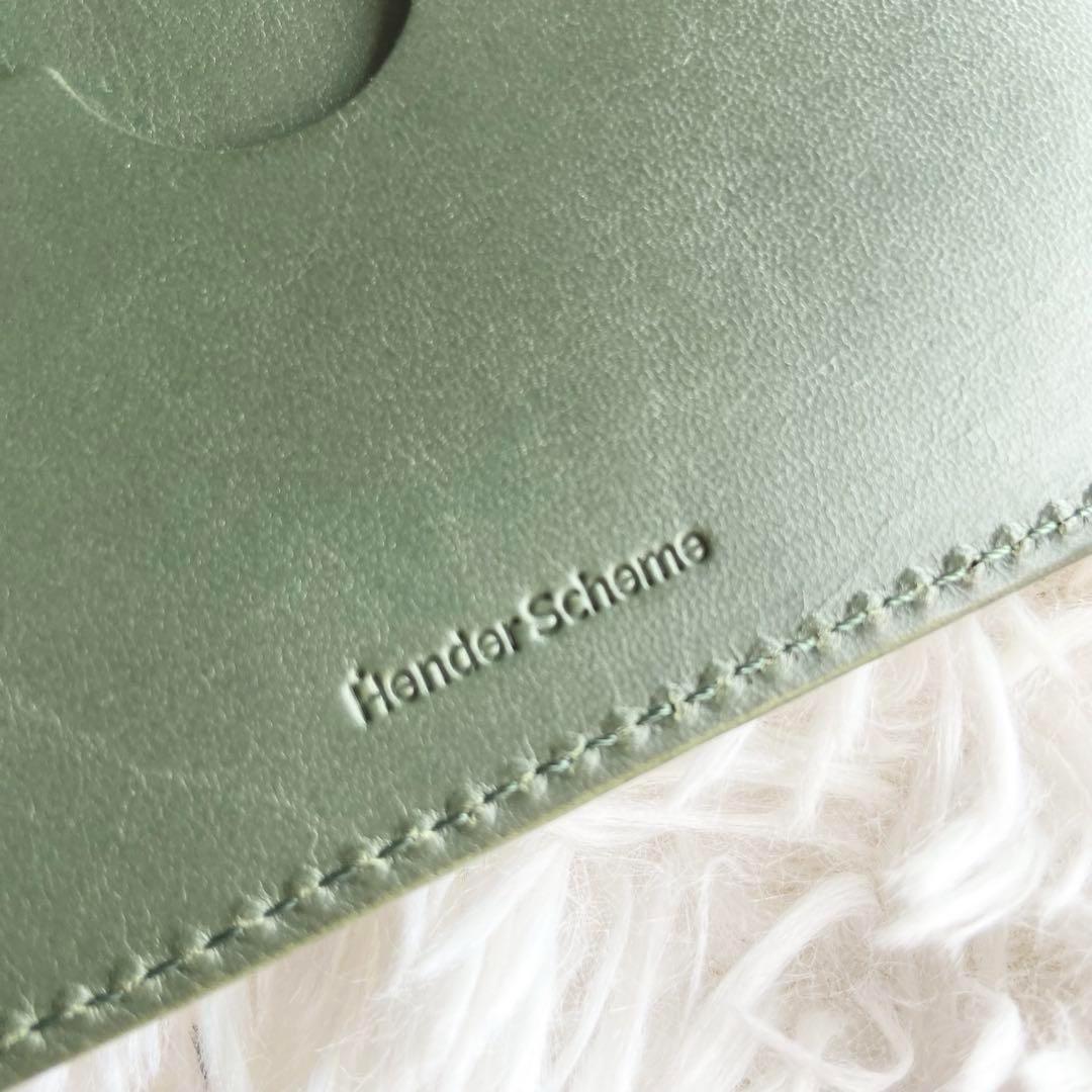 未使用級　エンダースキーマ　名刺入れ　カードケース　オールレザー　グリーン