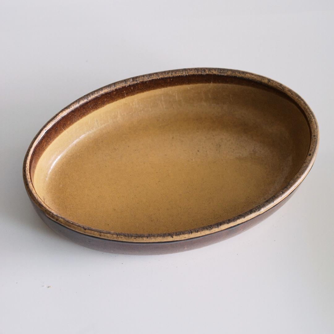 フランスアンティーク グラタン皿 やや小さめ B