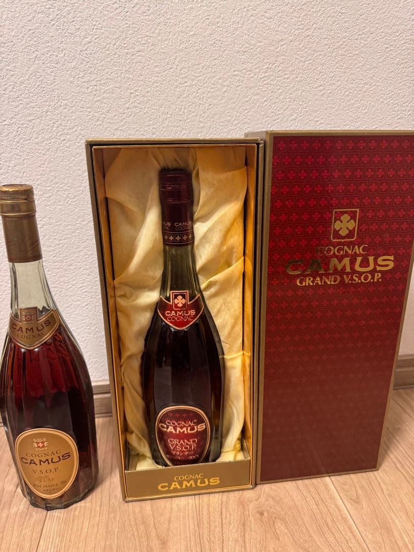未開栓　ブランデー　CAMUS グラン V.S.O.P. コニャック 2本セット