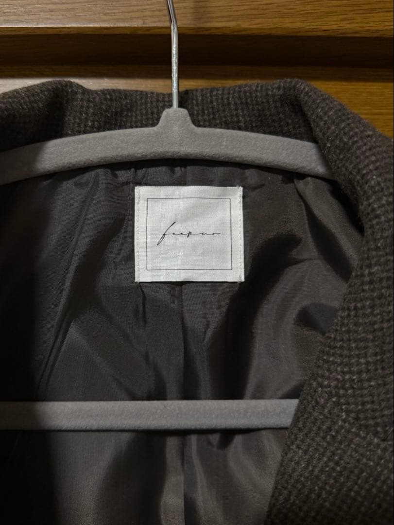 feepur ウール混テーラードジャケット ブラウンMサイズ