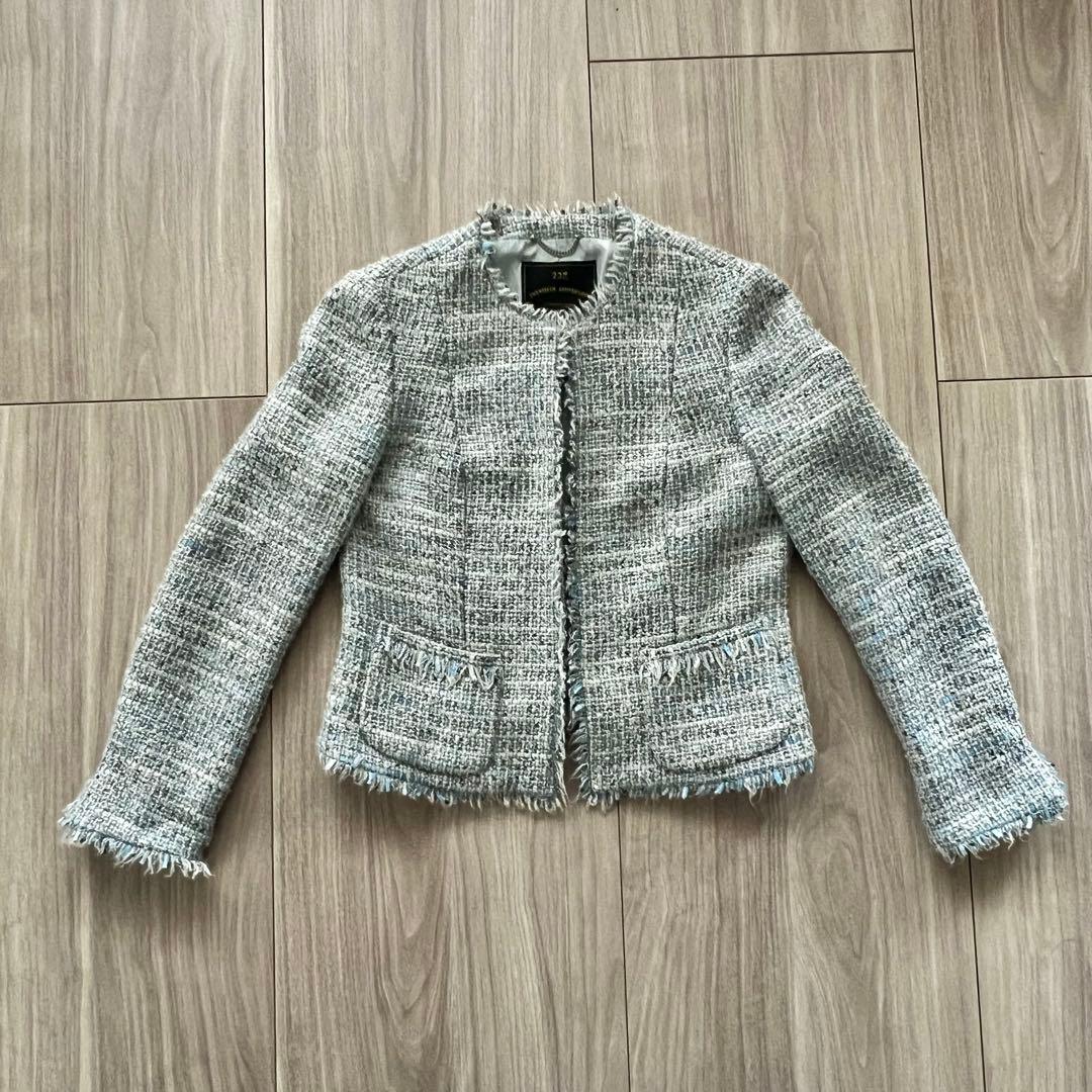 美品【期間限定出品】23区 リントンツイード ノーカラージャケット 38