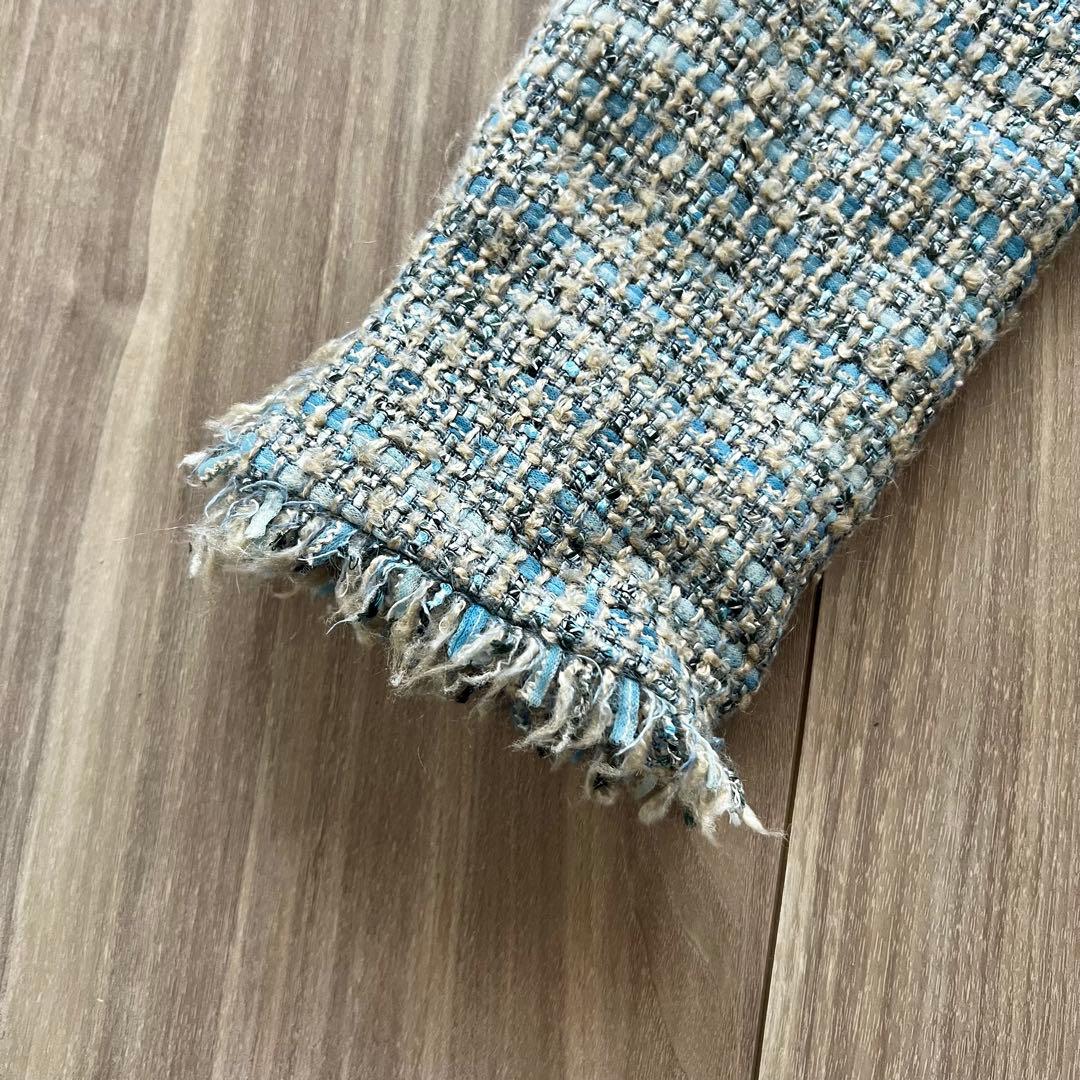 美品【期間限定出品】23区 リントンツイード ノーカラージャケット 38