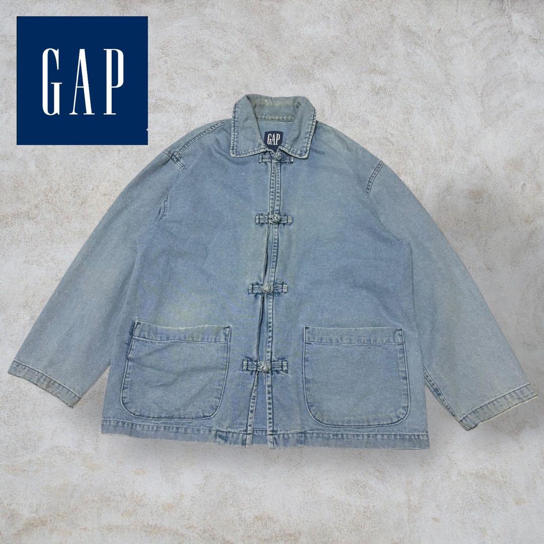 レア‼️90s【GAP】デニム チャイナジャケット カンフーボタン vintage
