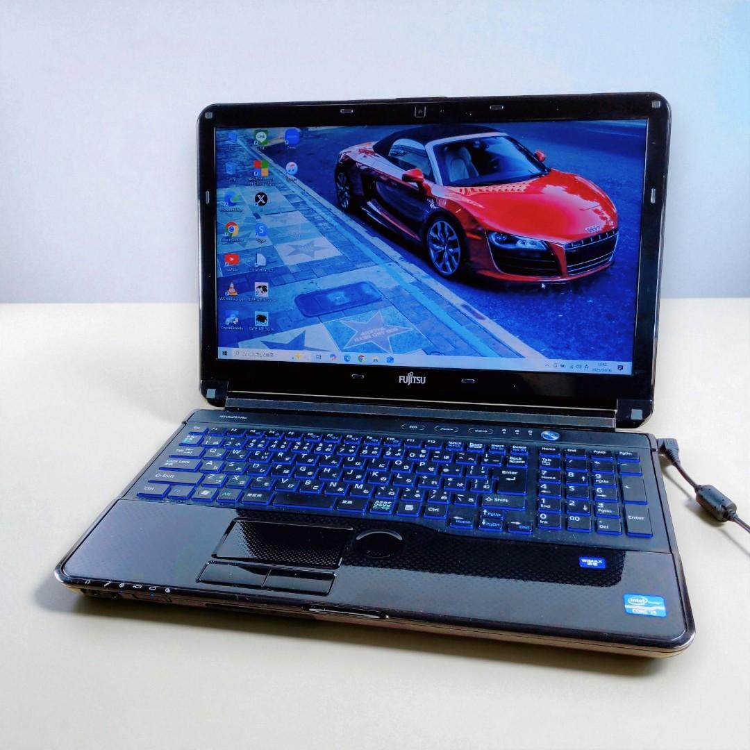 快適SSD！ メモリ8GB 富士通ノートパソコン 初期設定済み PC カメラ付き
