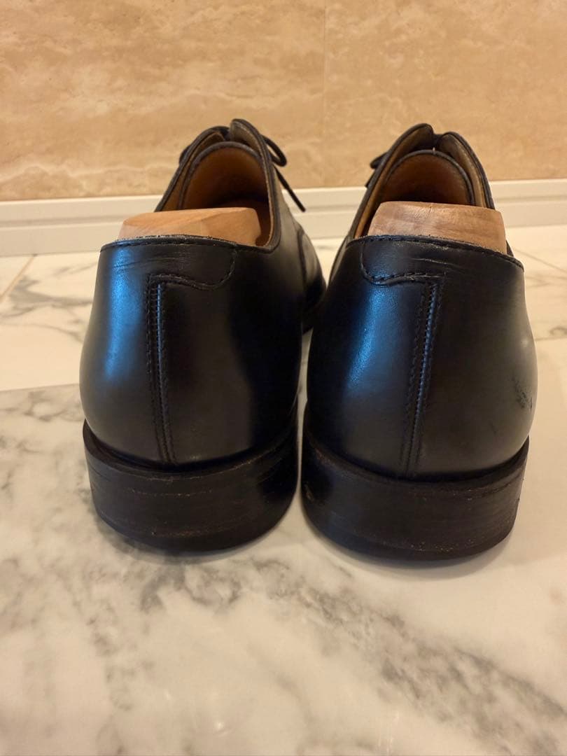 美品 ユニオンインペリアル 内羽根ストレートチップ アノネイレザーブラック 7H