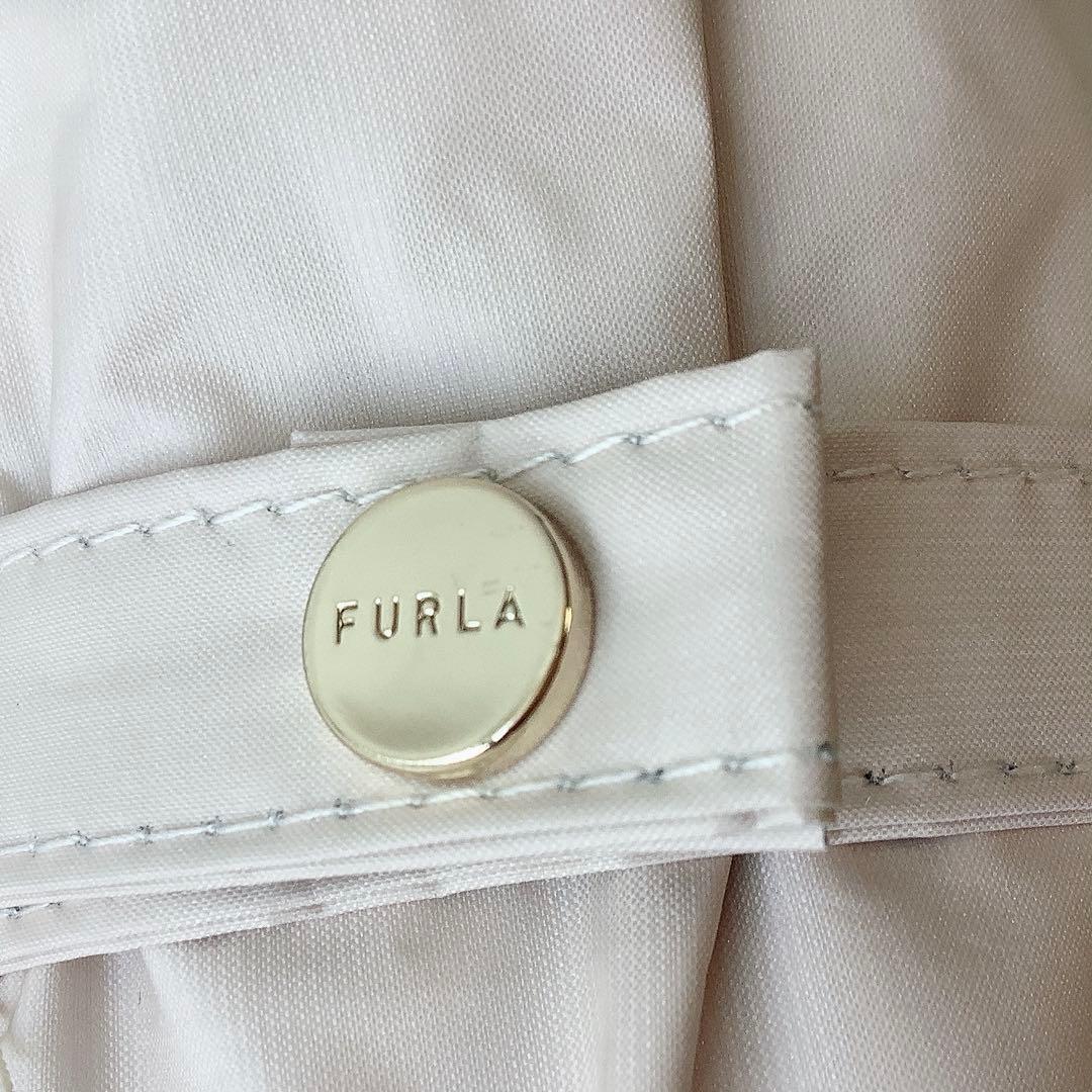 新品★フルラ★FURLAハート刺繍 晴雨兼用2段折りたたみ日傘雨傘★ベージュ