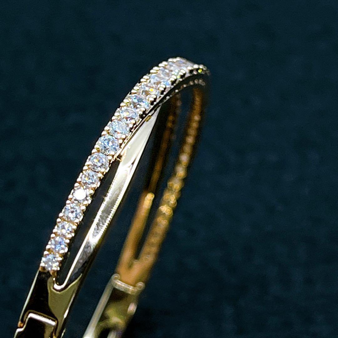 ✨極美品✨スワロフスキー SWAROVSKI ローズゴールドピンクバングル