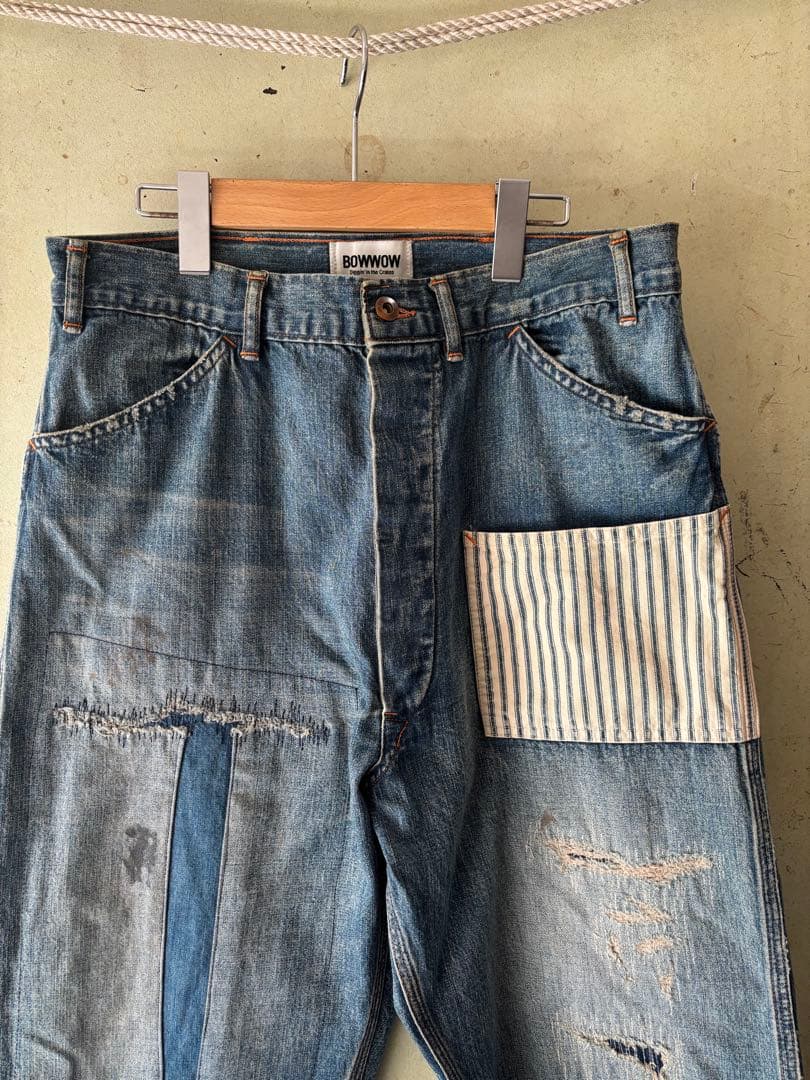 パンツ BOWWOW LAPD PRISONER DENIM PANTS AGED L