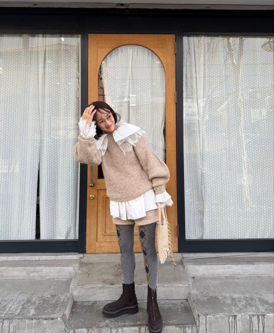 [新品］RosyMonster lace layered tunic ホワイト