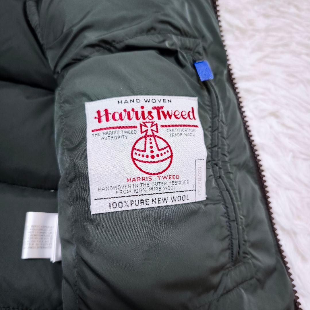 【美品】ASPESI × Harris tweed チェック柄 ダウンベスト M