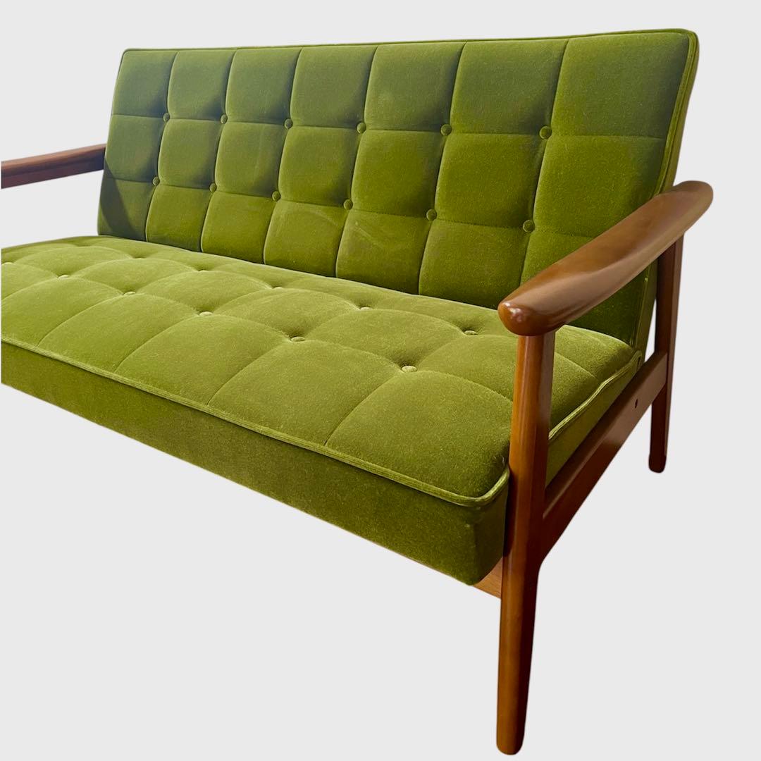 カリモク60 Kチェア 2シーター モケットグリーン W36173QW