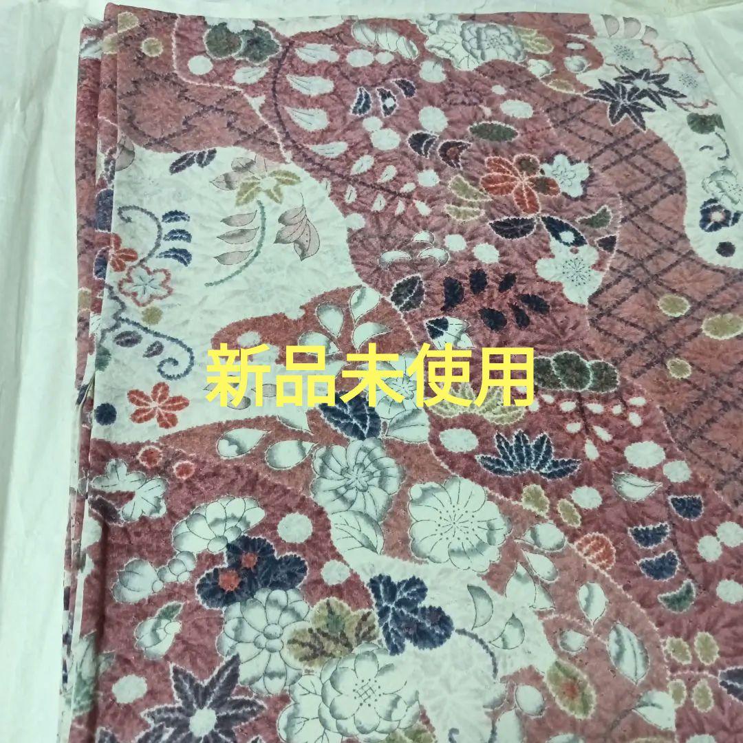 小紋着物　新品未使用　袷　辻ヶ花柄