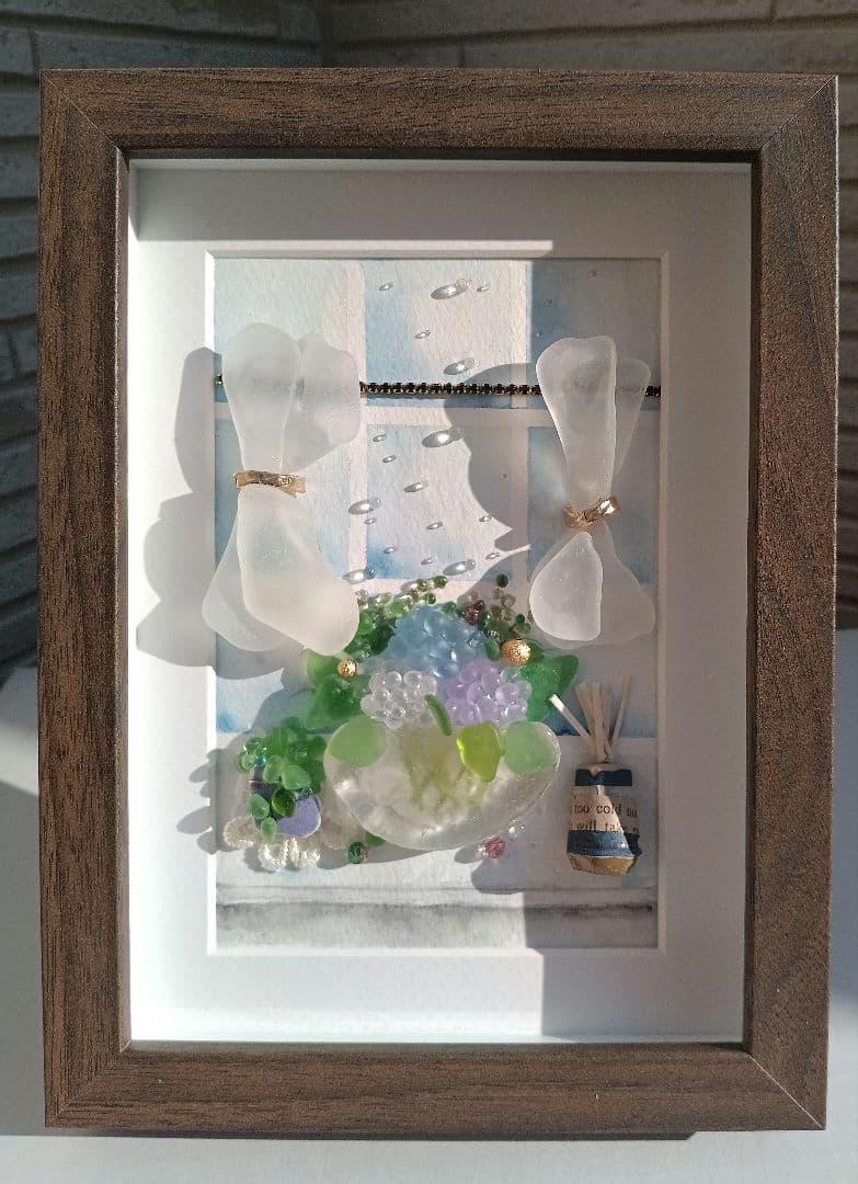 シーグラスアート　オーダー品　３点　ぷう子様　　ご確認用