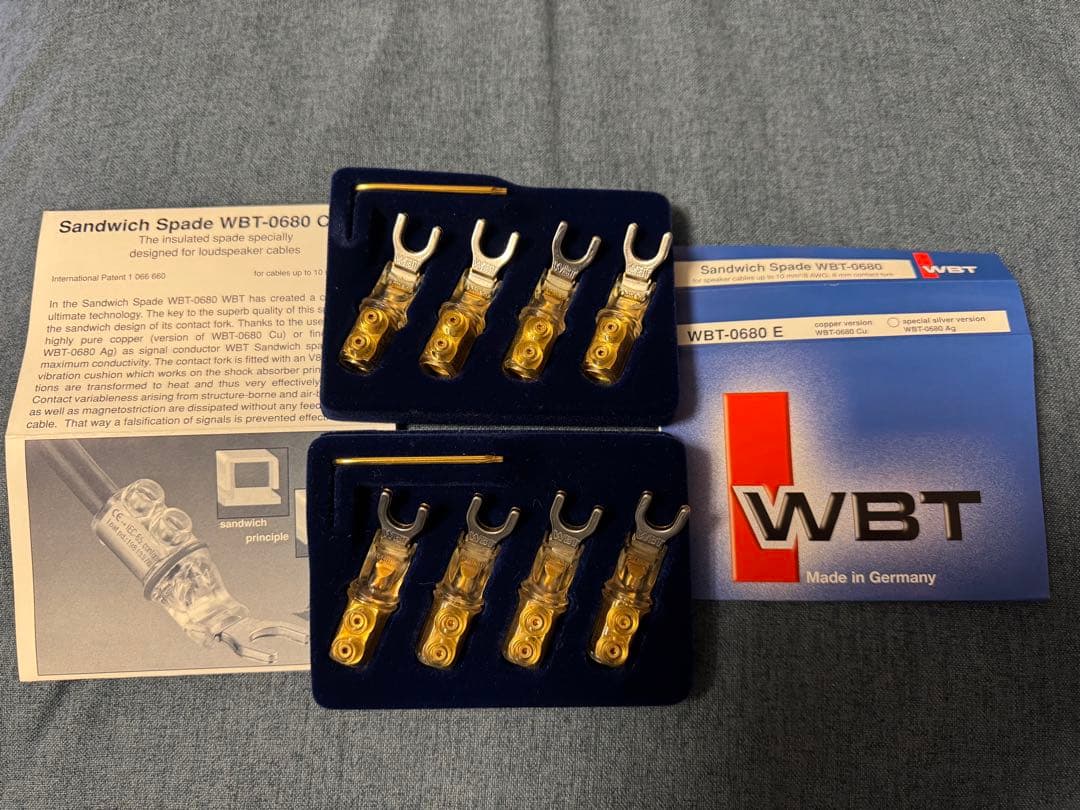 WBT-0680 E スピーカーYラグ端子　4個×2セットけい8固