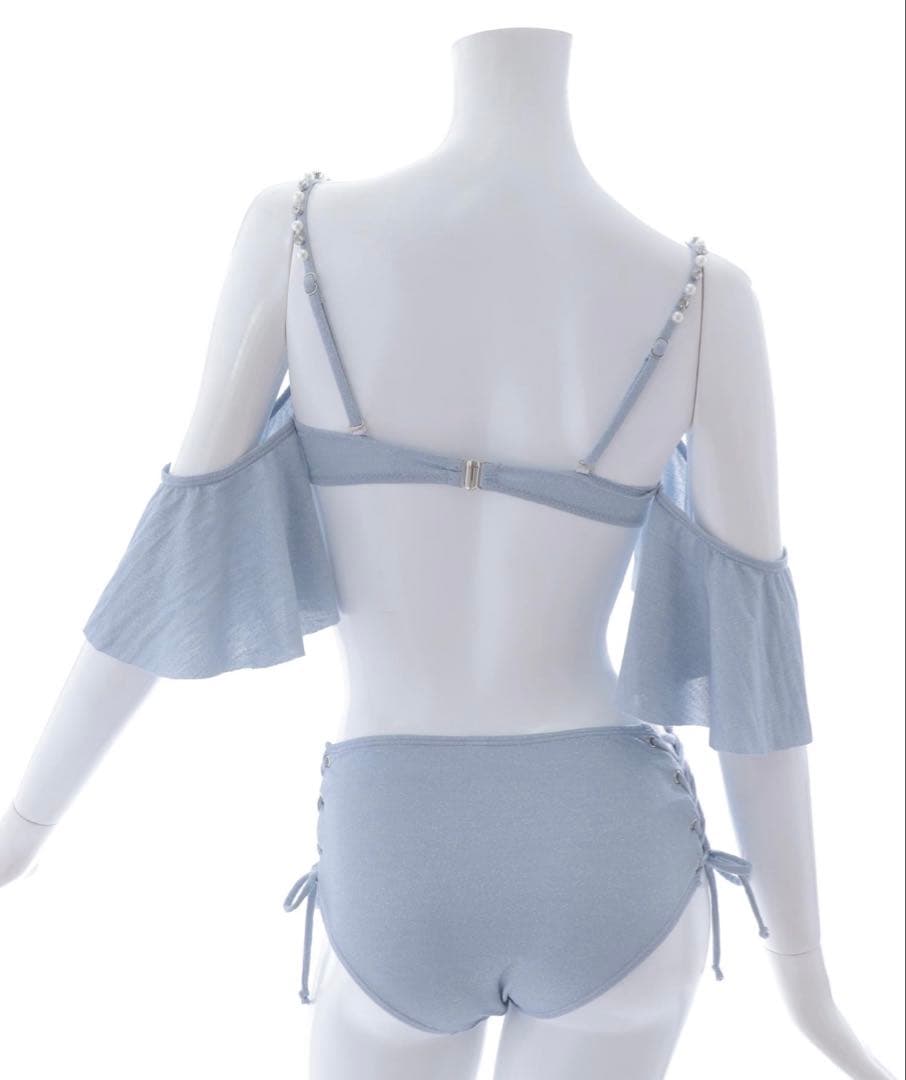 sugarnine ハイウエストビッグラメリボン&ビジューキャミソールビキニ