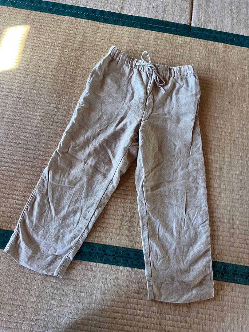 seed and soil リネンパンツ　オーガニックコットン