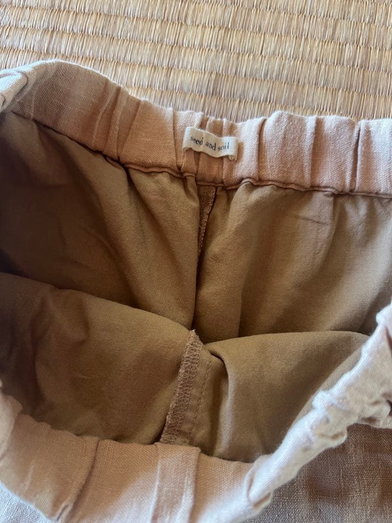 seed and soil リネンパンツ　オーガニックコットン