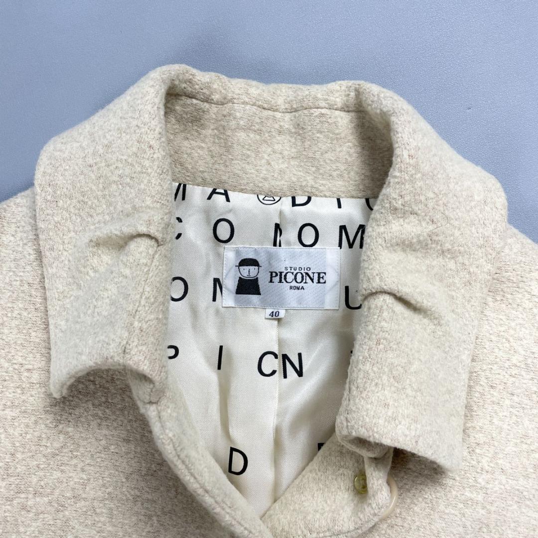 美品 スタジオピッコーネ ショートコート ベージュ サイズ40*HD1369