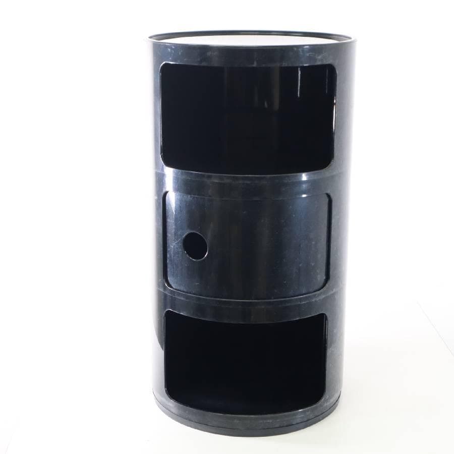 値下カルテル コンポニビリ ラウンドチェスト 3段 ブラック アンナ・カステッリ