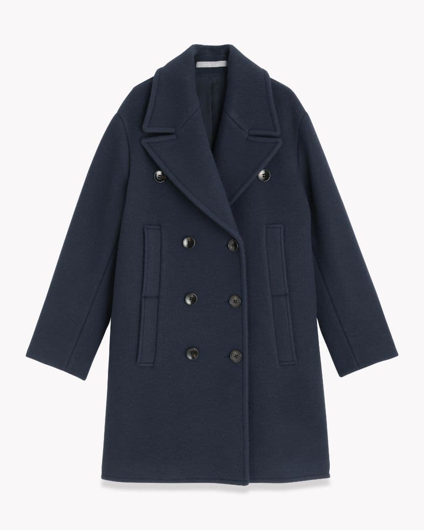 早い者勝ち★新品定価9万 セオリーリュクス ピーコート ダークネイビー38