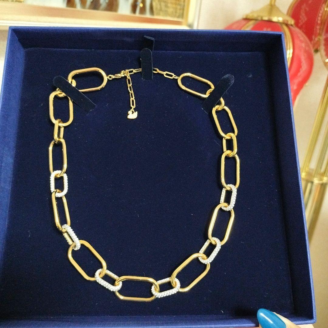 Swarovski ゴールド シルバー ネックレス
