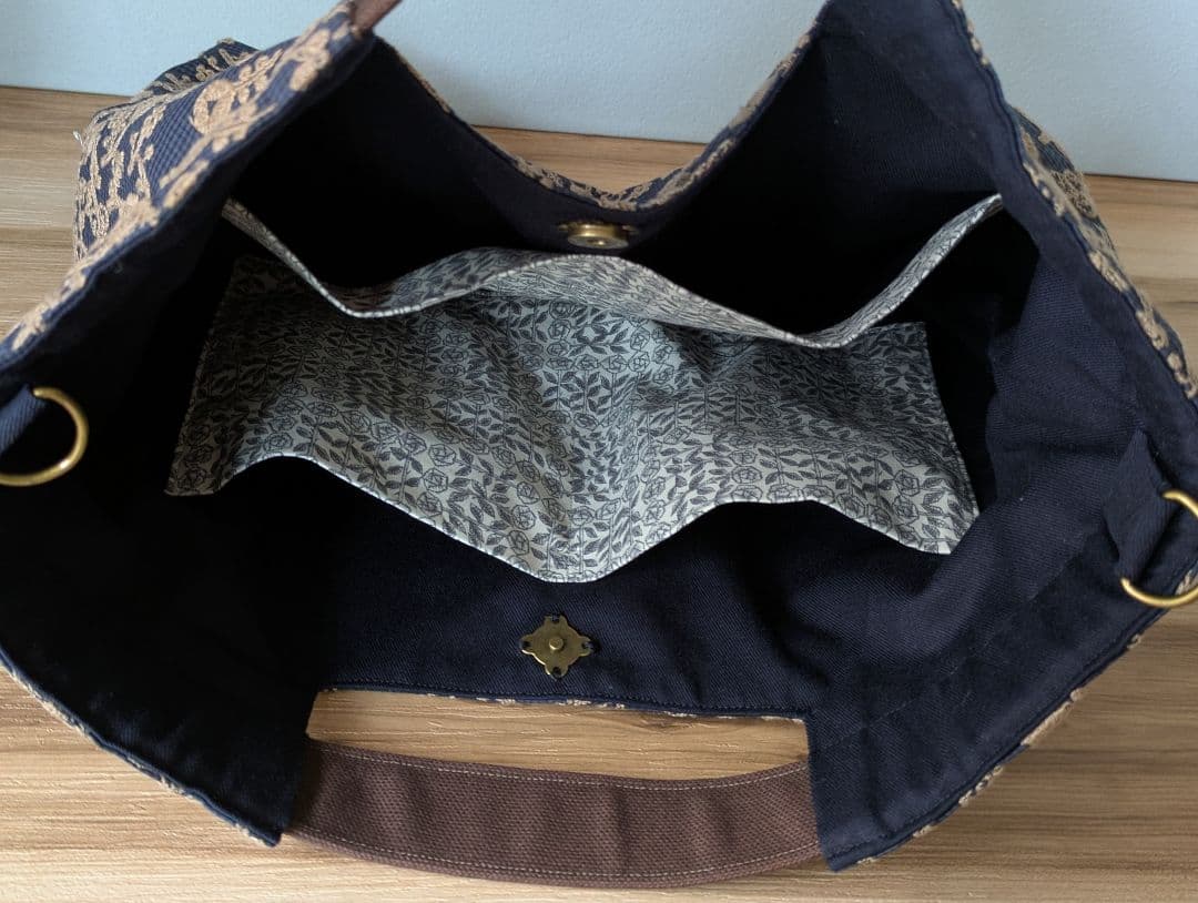 【PoyoPoyo♪プロフィール必読♪様オーダー】ハンドメイドシャーリングバッグ