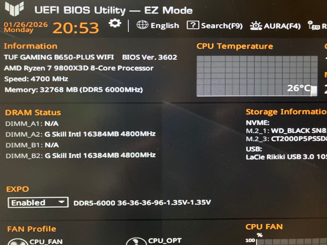 メモリー G.SKILL DDR5 32GB(2x16GB) 6000MHz