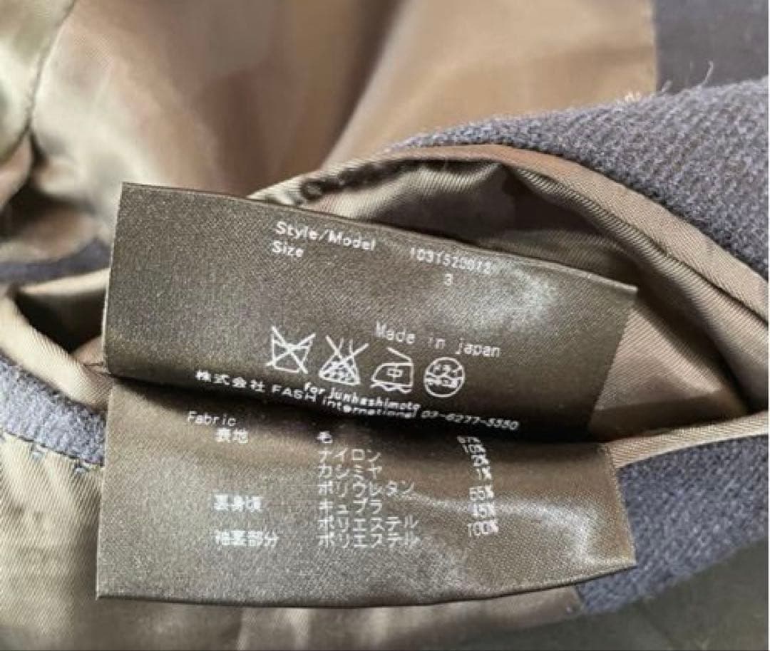【junhasimoto】テーラードジャケット Mサイズ