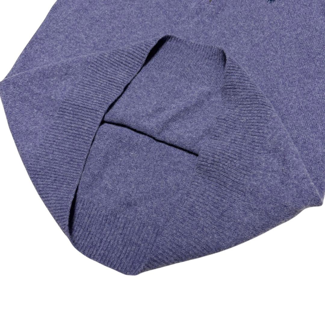 美品 ポロラルフローレン 現行タグ ポニー ハーフジップ ニット パープル