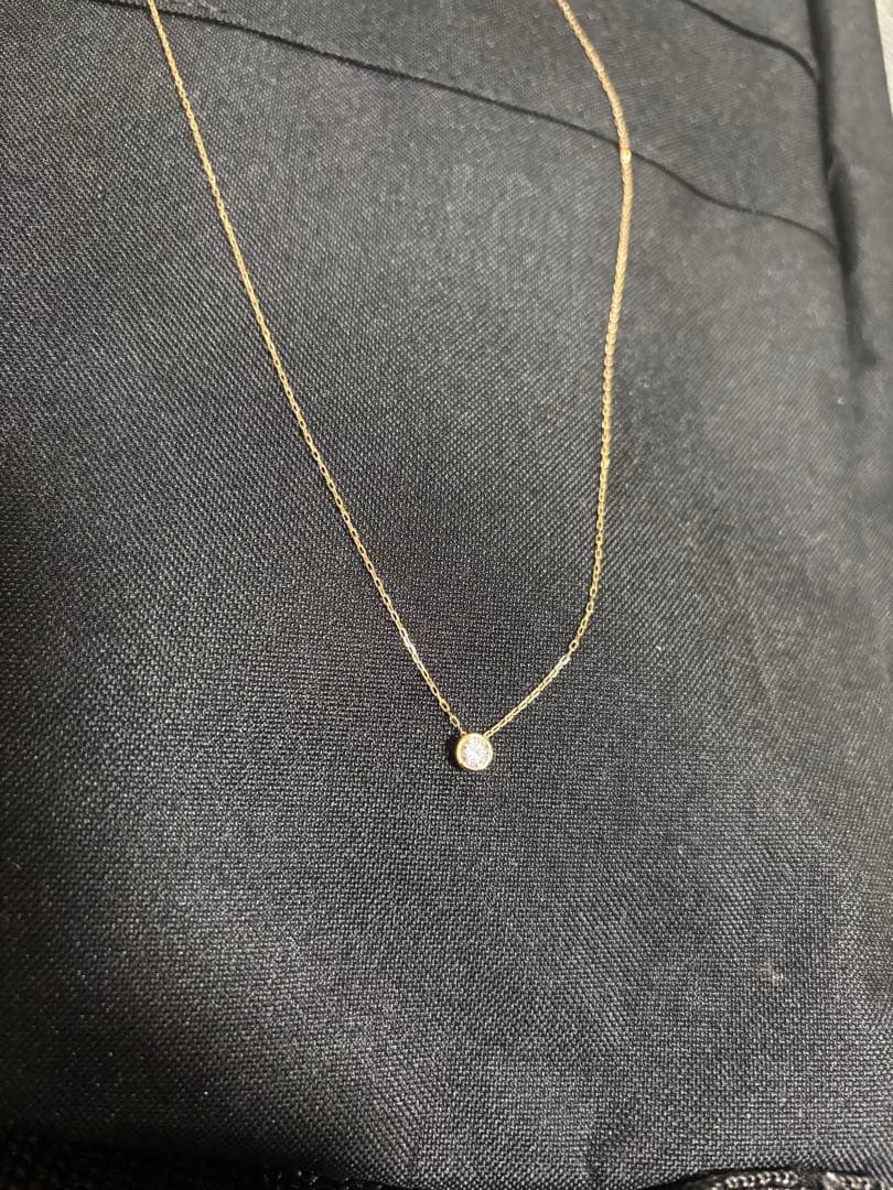 一粒ダイヤモンド ネックレスK18 0.2ct