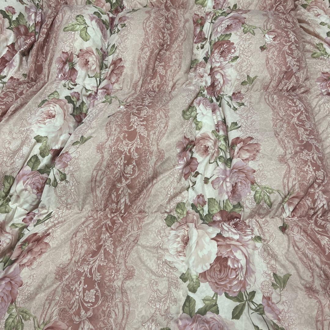 羽毛布団 ダブル 花柄 190×210