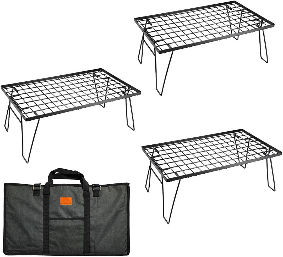 ブラック フィールドラック 3点 収納ケース キャンピングムーン