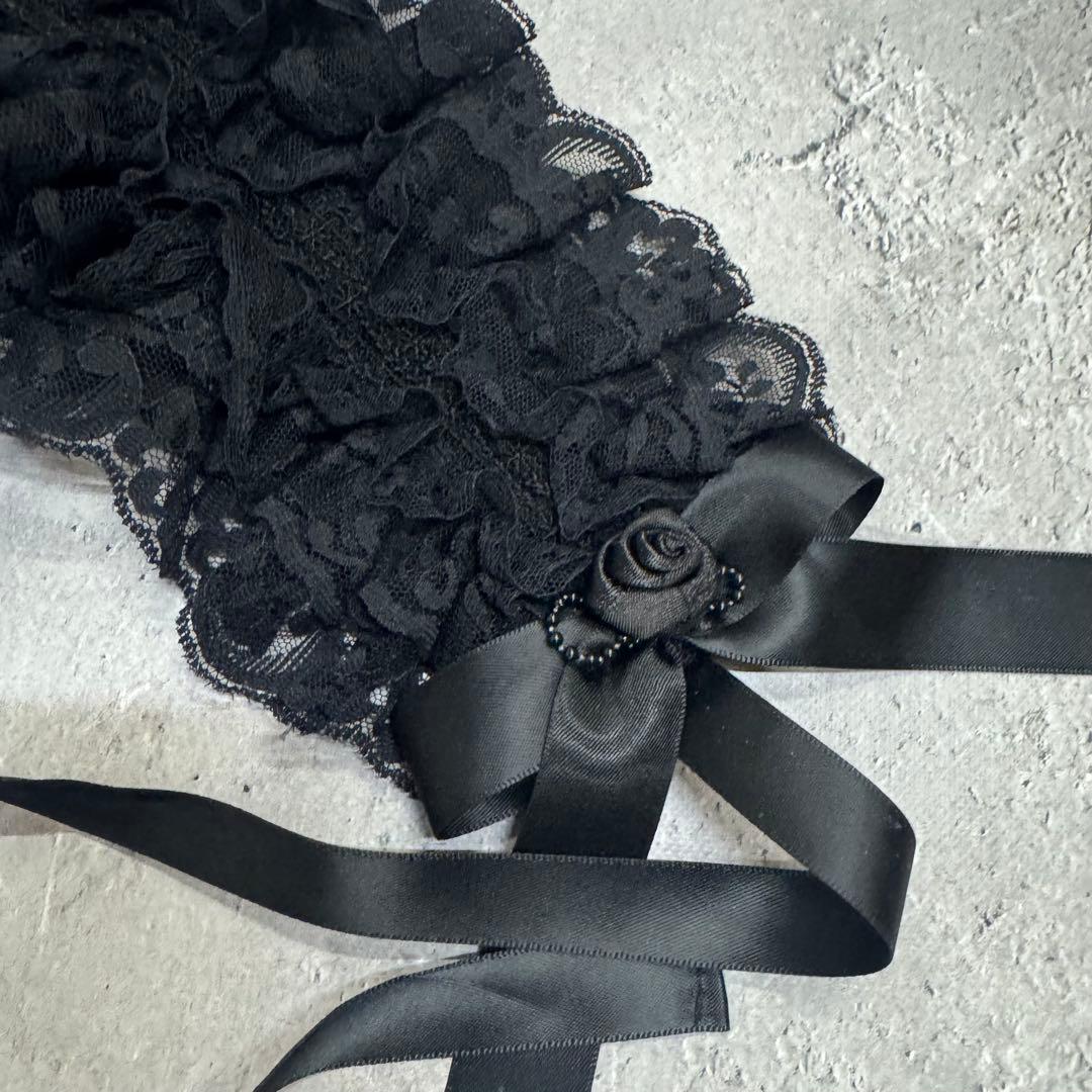 【試着のみ】　総レースフリルヘッドドレス　メタモルフォーゼタンドゥフィーユ