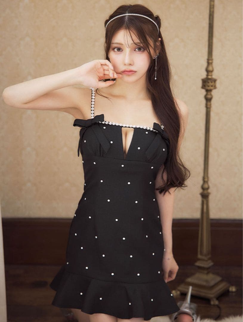 JEWELS リボンマーメイドキャミソールドレス