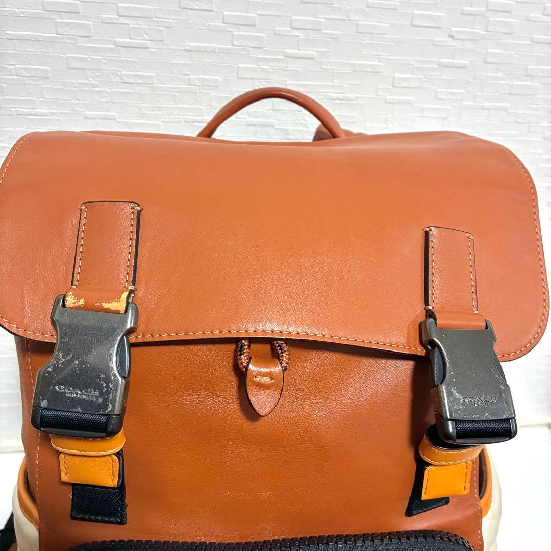 COACH バックパック リュック マルチカラー ブラウン クリーム ロゴ