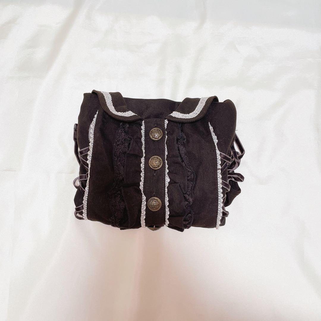 axes femme W編み上げベスト 焦茶 森ガール ゴスロリcoquette