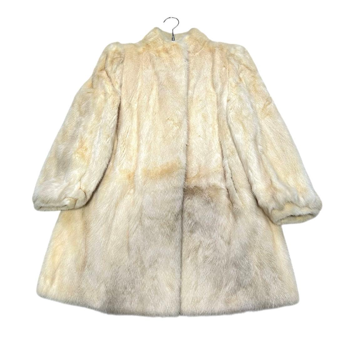 着丈80cm パールミンク リアルファーコート サガミンク 毛皮 11号