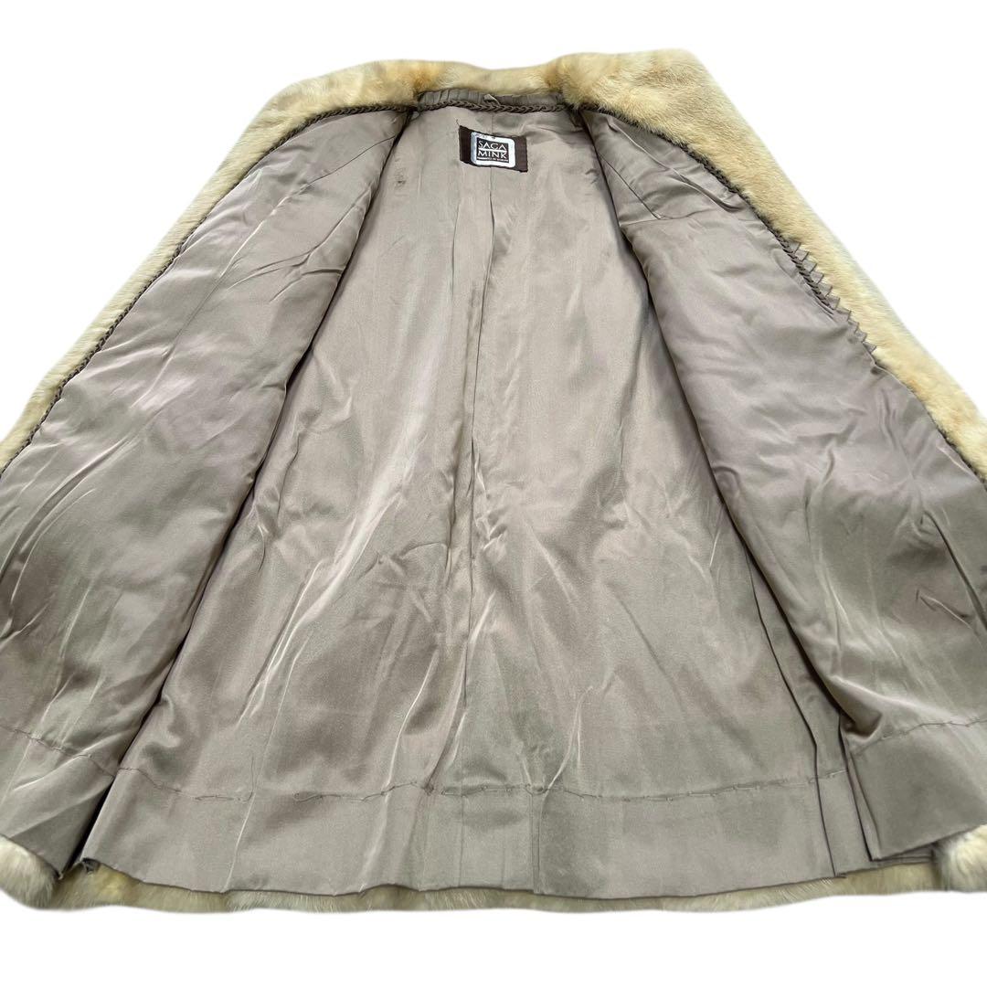 着丈80cm パールミンク リアルファーコート サガミンク 毛皮 11号